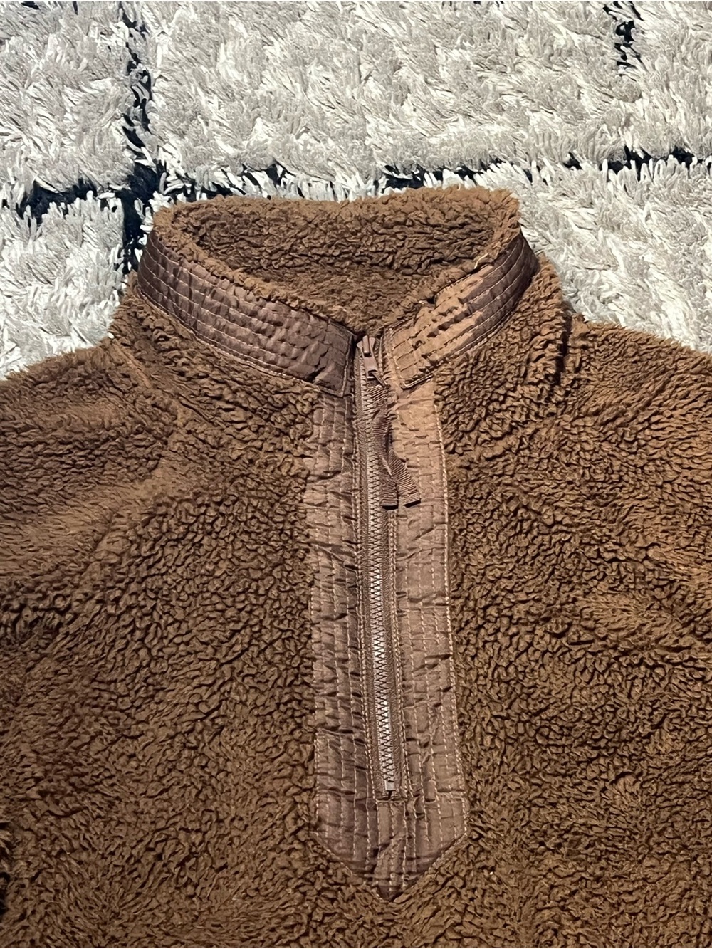 Soundstyle Sherpa Quarter-Zip Pullover - Camel Brown